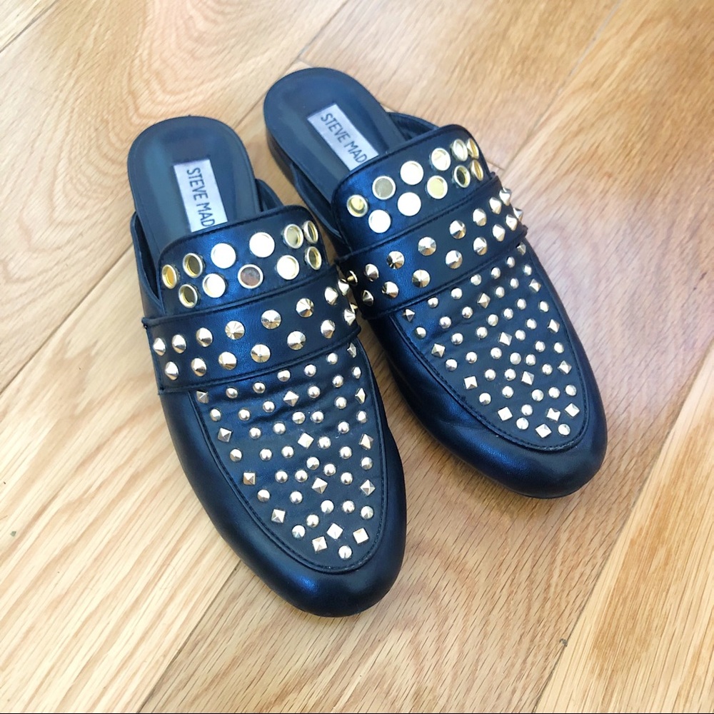 Steve Madden studded mules